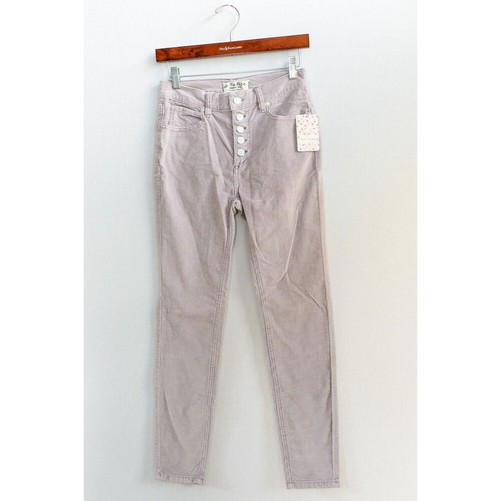 We the Free Pants People Sun Chaser Corduroy Frosted Lilac NEW 25